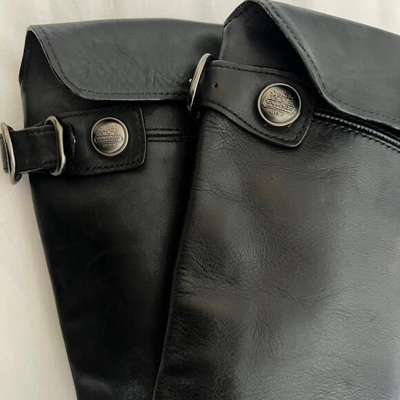 COACH BENITA BLACK SOFT LEATHER FLAT SOLE WOMEN'S TALL RIDING BOOTS SIZE 5 1/2 B - Picture 14 of 16